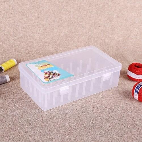 Sewing Thread Storage Box Craft Bobbins Organizing Case Storage Box with 42 Spools Holder DIY Sewing Accessories