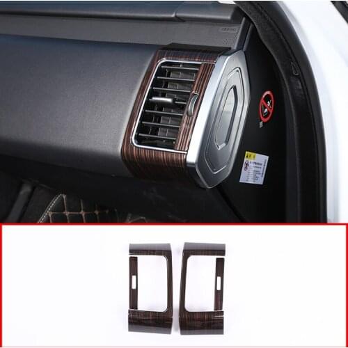 Red Ash Wood Style For Landrover Range Rover Sport RR Sport 2014-2018 ABS Plastic Side Air Conditioning Vent Trim Accessory