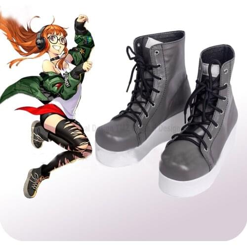 Persona 5: Dancing Star Night Futaba Sakura Shoes Cosplay Boots Halloween Carnival Party Cosplay Costume Accessories