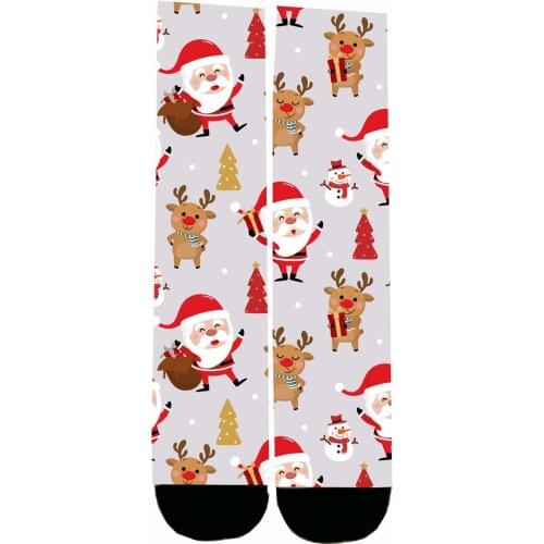 Custom Made Christmas Ho Ho Ho Sublimation Print Socks