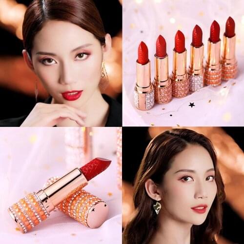 Sexy Matte Lip Gloss Lip Liner Pencil Professional Lipstick Non-Stick Cup Waterproof Lipstick Nude Lip Stick Matte Red Lip Long