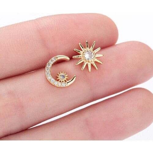 Chandler Steel Moon Star Earring Romantic Small Brincos Bijoux Everyday Teen Mothersday Celestial Birthday Gift Jewelry Earrring