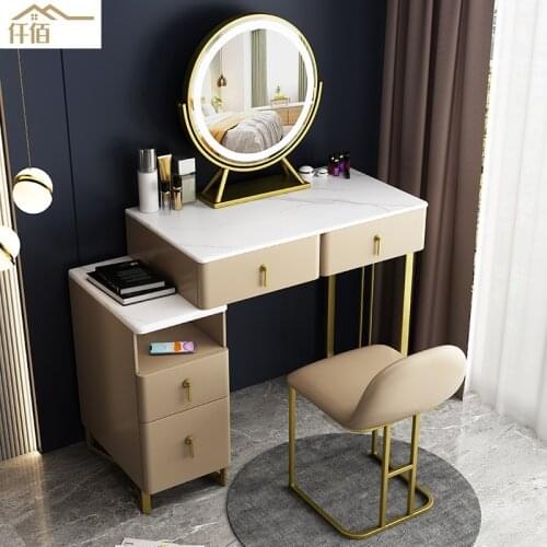 Rock Slab Dresser Modern Minimalist Storage Storage All-in-one Retractable Lightweight Make-up Table Small Family Bedroom New