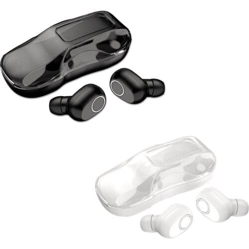 TWS Wireless Earphones Bluetooth 5.0 Earbuds HIFI Stereo Sports Press Control Waterproof Car Shape Headphones