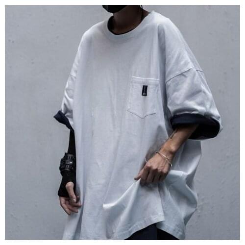 Heavy summer tide short-sleeved T-shirt male street hip-hop couple half-sleeve t-shirt loose