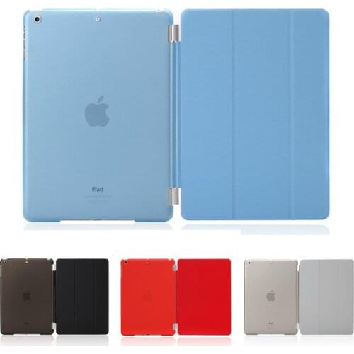 Ultra Slim PU Leather Three Folds Cover + Plastic Case for iPad Air 1 2 Pro 9.7 iPad 2017