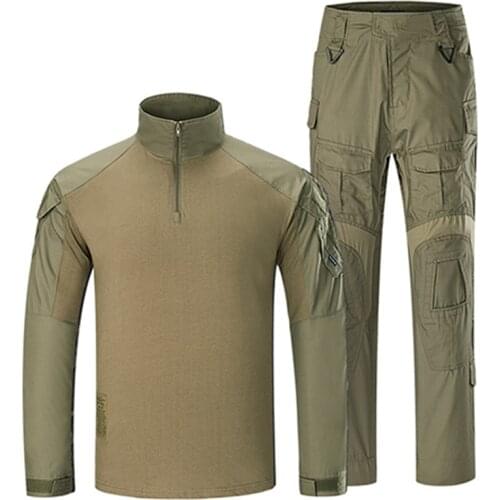 G3 Military Tactical Uniform Multicam Clothing Camouflage Airsoft Shirt+Paintball Cargo Trousers+Pads Assault Army Militar Suit