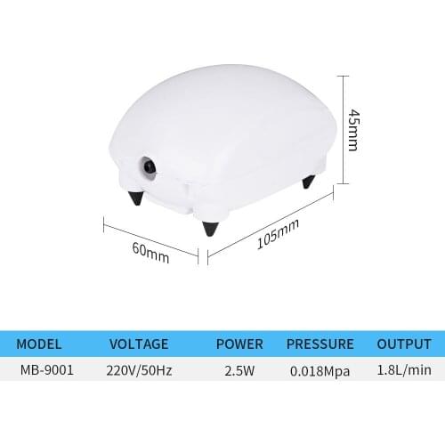 Air pump aquarium 220v 2.5w quiet Oxygen Pump quiet Air stone Fish pump Fish tank aquarium accessories