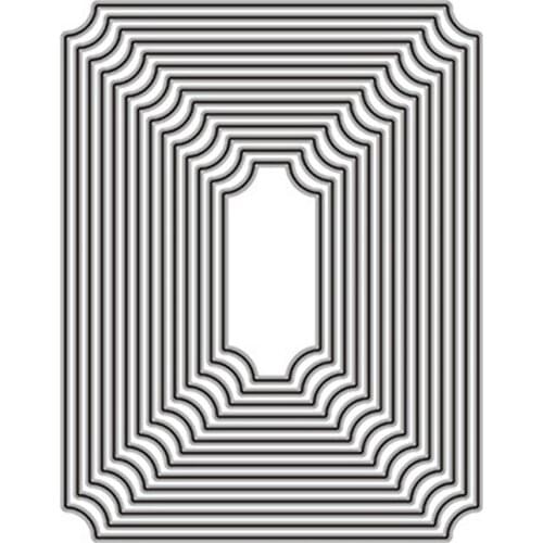 YINISE Metal Cutting Dies For Scrapbooking Stencils Scrapbook Square DIY Album Cards Decoration Embossing Die Cuts CUTTER