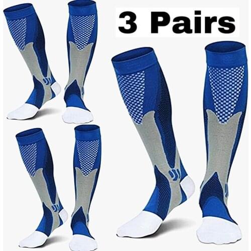 1/2/3/4 Pairs Compression Socks Running Football Soccer Stockings 30 Mmhg Fit Varicose Veins Men Women Socks For Cycling Socks