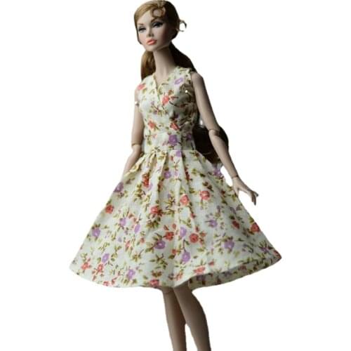 1/6 Countryside Floral Dresses For Barbie Doll Clothes Fashion Outfit Party Gown 11.5" BJD Playhouse Accessory Child Cosplay Toy