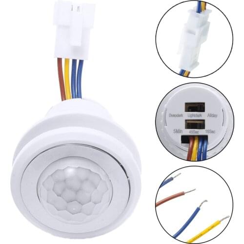 New Good Performance 1pc Mini LED Night Light PIR Infrared Body Motion Detector Control Switch Light Lamp
