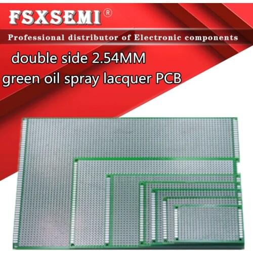 1pcs panel Universal Board double side 2.54MM green oil spray lacquer 10x22 12x18 13x25 15x20 18x30 20x30 30x40cm 10*22 12*18cm