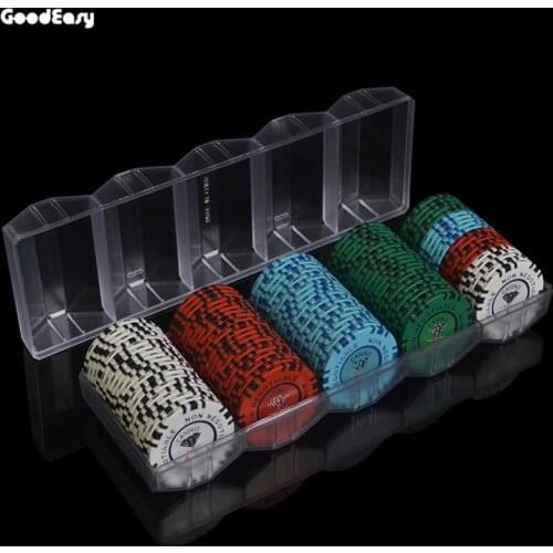 100PCS/SET 13.5g/pcs Poker Chips Sets,Diamond Poker Chips 14colors Clay Casino Chips Texas Hold'em Poker Sets With Acrylic Box