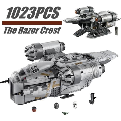 1023PCS Star Spaceship Figures Razor Fighter Crest Model Fit 75292 Building Blocks Bricks Kids Christmas Toys Gifts