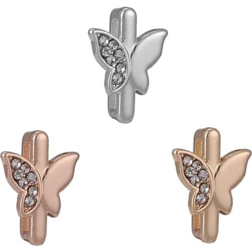 2Pcs/Lot DIY Smartly Butterfly Slide Charm Beads Fits 10mm Brand Mesh Bracelets for Women Jewelry Accessories Making New Arrival