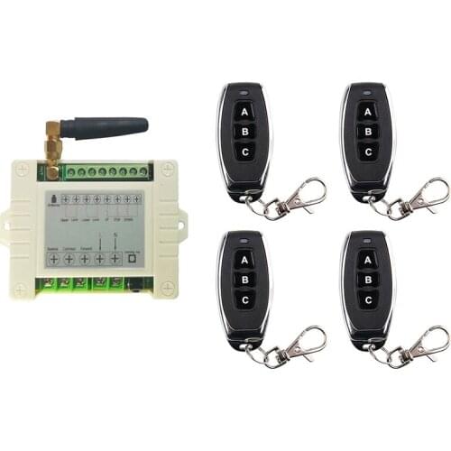220V 10A 2CH Motor Remote Control Switch Motor Forwards Reverse Up Down Stop Door Window Curtain Wireless TX RX Limited Switch