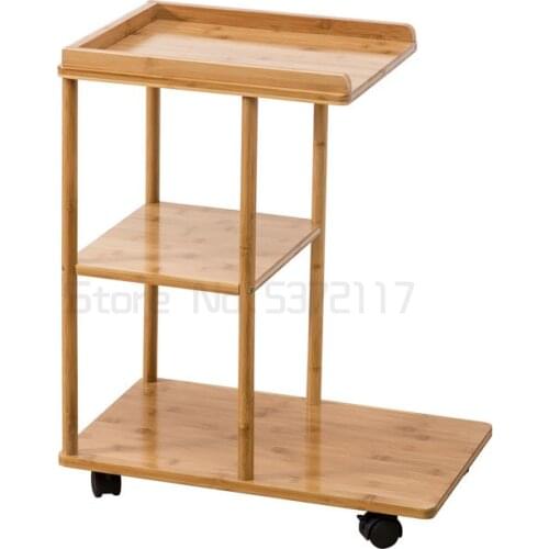 Bamboo mobile living room small tea table sofa corner simple Nordic Mini bedside table