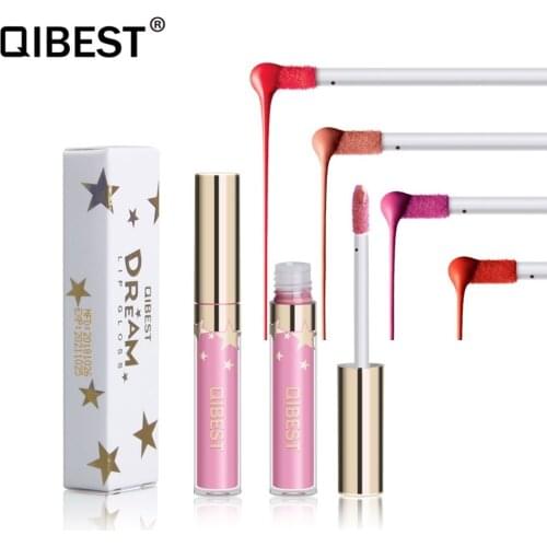 QiBest Brand 24 Color Volumen Labios Velvet Matte Lip Gloss Lip Stick Waterproof Sexy Liquid Lipstick Sexy Nude Color