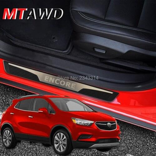 For Buick Encore 2014-2020 Stainless Door Sills Scuff Kick Plate Protector Trim Sticker Guard Cover Car Styling Accessories