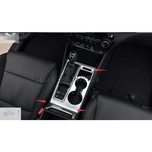 For Hyundai Tucson 2016 Chrome Water Cup Holder Frame Cover Interior Trim 1pcs