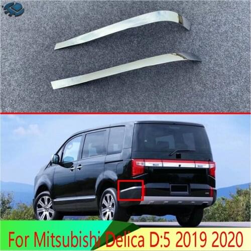 For Mitsubishi Delica D:5 2019 2020 Car Accessories Stainless Steel Rear Bumper Protector Trim