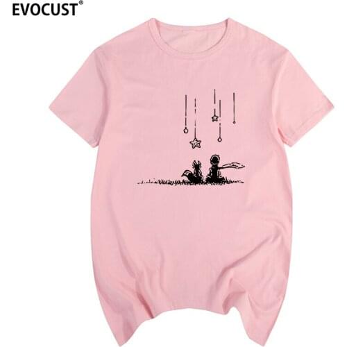 The Little Prince Streetwear Summer Funny carton T-shirt Cotton Men T shirt New TEE TSHIRT Womens