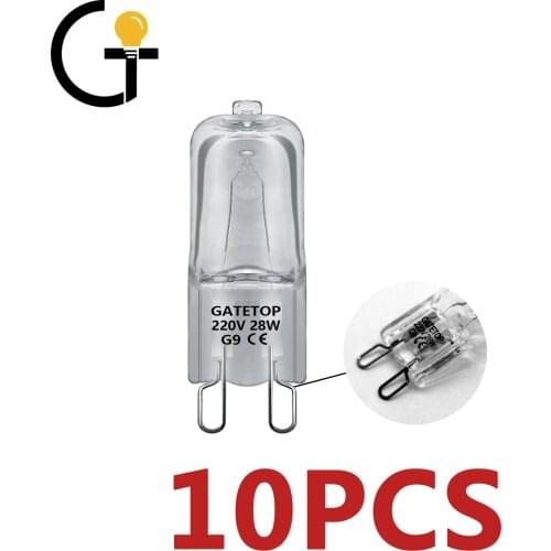 Hot Size Halogen Lamp 10pcs/Lot G9 28W 220V Crystal Chandelier Home Decoration