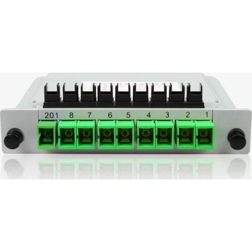 FTTH PLC Cassette Insertion Type SC APC 1x8 Fiber Optic Splitter 1x8 SC APC Fiber Optical Box FTTH APC conector free shipping