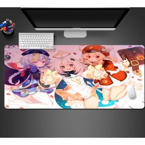 Anime Mousepad Modern Cartoon Modern Girls Mouse Pad Gaming Players Love The Game Mats Computer Keyboard Pad Gamer Mousepad
