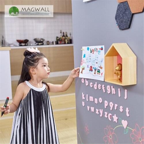 Magnetic double-layer gray color writing board 0.9*2.4m flexible soft home decoration chalkboard