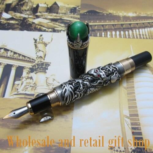 Fountain pen Jinhao J700 dragon king play pearl metal pen beautiful retro culture gift ink pen
