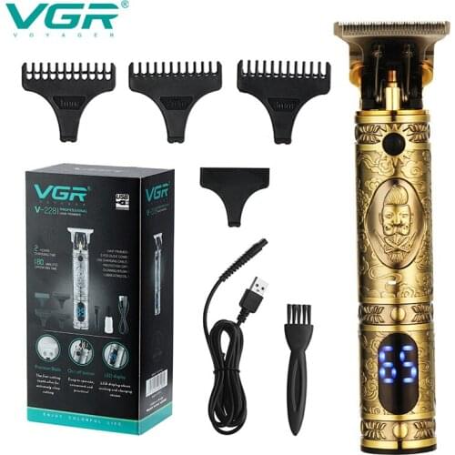 USB Rechargeable LED Display Baldheaded Hair Clipper Electric Hair Trimmer Cordless Shaver Professional Men Barber Razor