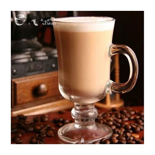 Transparent latte CUP 1x 7.39fl.oz 210ml Heat Resistant Glass Tea Coffee Cups Handmade