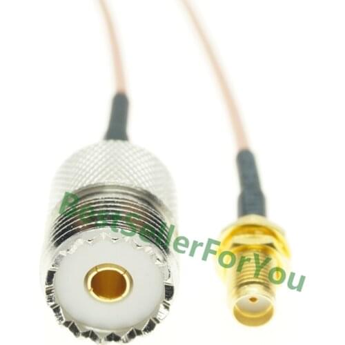 Handheld Radio Antenna Cable SO-239 UHF Female to SMA FEMale Connector RG316 Jumper