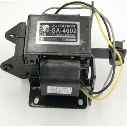 SA-4602 AC 220V 30mm Stroke 8Kg Force Solenoid Tractive Electromagnet