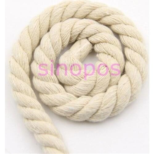 Hand made bag heavy drawstring 3 metres, DIY quilting shopping bag decorative cord, Three strand thick twisted cotton rope, SP01