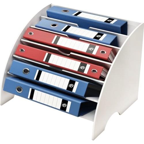 Fan-Shaped 6 Layers Sector Desk Organizer Document Tray Magazine File Letter Holder Stationery Pencil Container For Home Office