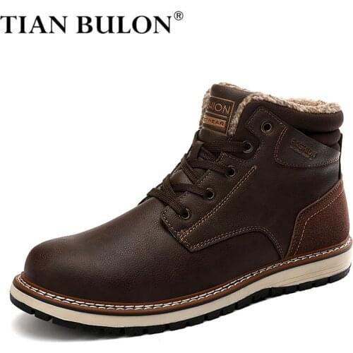 Waterproof Men Outdoor Hikking Boots Male Casual Sneakers Military Ankle Boots Men Winter Warm Snow Boots Leather Bota Masculina