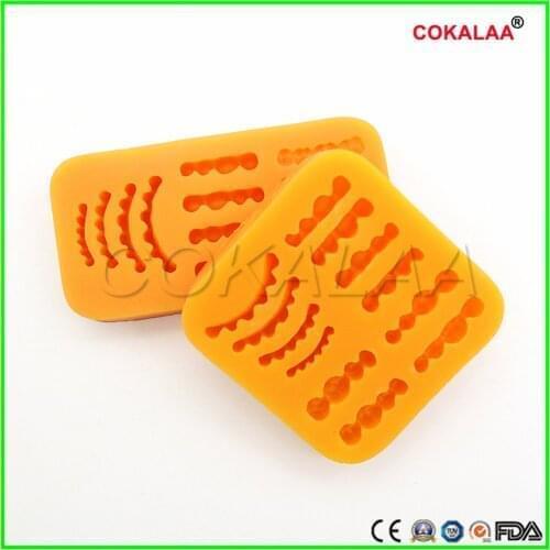1 pcs dental wax figure film model base laboratory denture laboratory wax tooth rubber model inverted mold