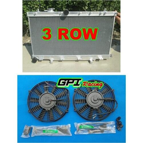 3row for Subaru Impreza WRX STI GG GD 1.6L/2.0L/2.5L 02-07 06 Aluminum Radiator +FAN