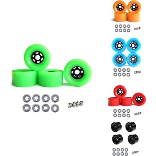 STRIKATE 4Pcs 90mm x 52mm Pro 78A Longboard Cruiser Wheels Flywheels Big Soft Longboard Skateboard Wheels