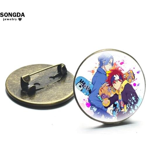 SK8 The Infinity Brooch Pins Anime Cosplay Miya RekI Snow Cherry Blossom Badges Bag Lapel Pin Kawaii Cartoon Fashon Jewerly Gift