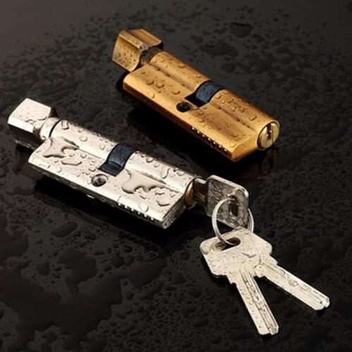 Home Security With Keys Interior Bedroom Lock Cylinder Door Cylinder Lock Biased 70mm 3 Keys Anti-Theft Brass Door Lock