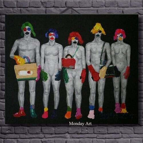 Artist Directly Supply High Quality Impression Nude Art Picture for Wall Decoration Sexy Man and Woman Naked Oil Painting