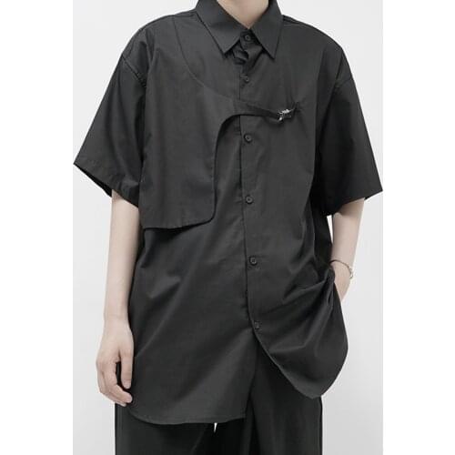 [Customization] Big yards mens clothing 2021 High quality design mens summer thin mens five-quarter sleeve shirt