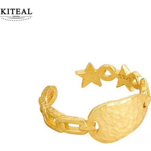 KITEAL best friends silver color size Resizeable womens rings for female Its irregular prices in euros accessories