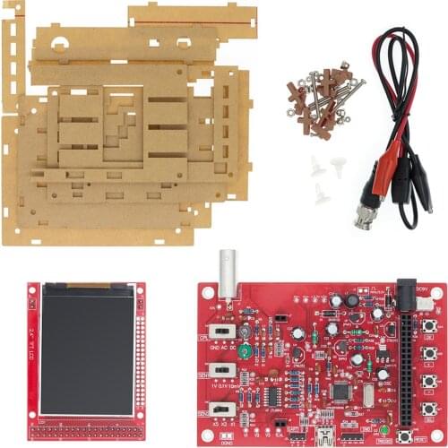 DSO138 2.4" TFT Pocket-size Digital Oscilloscope Kit DIY Parts Handheld + Acrylic Case Cover Shell for DSO138