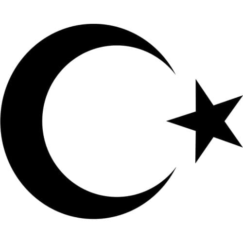 Creative National Emblem of Turkey Moon & Star Turkish Flag Car Sticker Accessories Vinyl PVC 15cm*12cm Motorcycle Car Styling