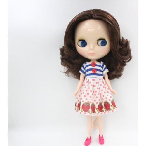Free Shipping big discount RBL-609 DIY Nude Blyth doll birthday gift for girl 4colour big eye doll with beautiful Hair cute toy